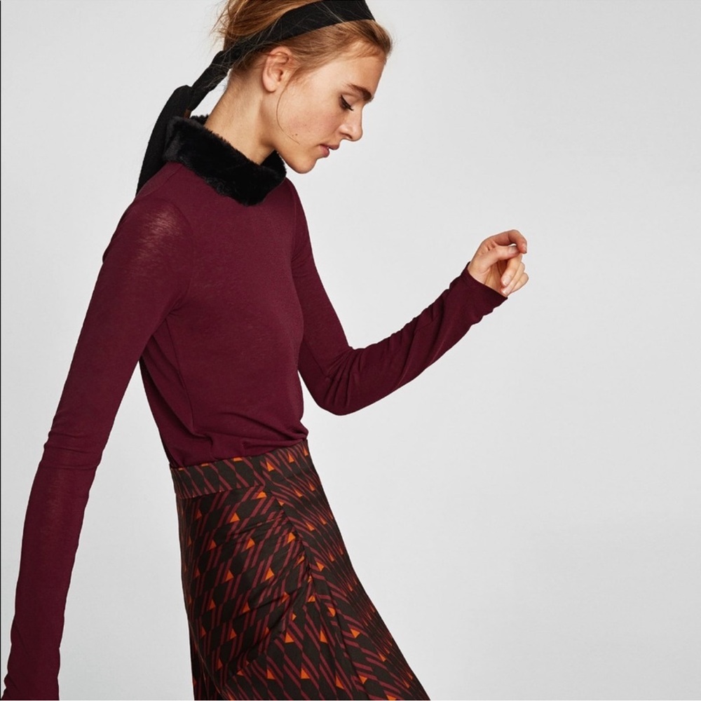 Zara Geometric printed midi skirt - Picture 6 of 10